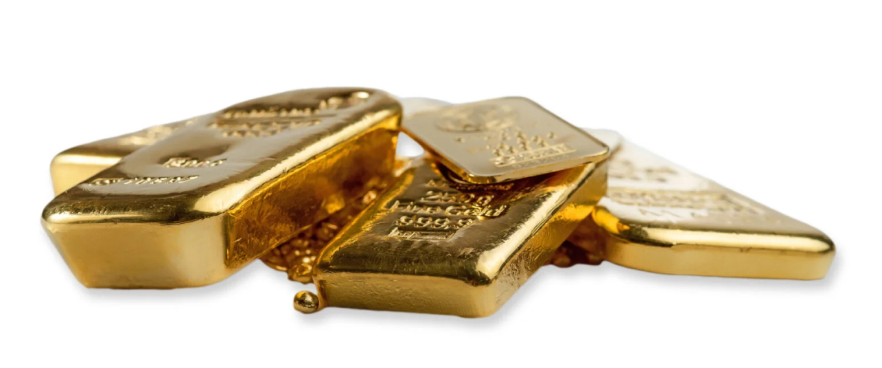 Pile of gold bars
